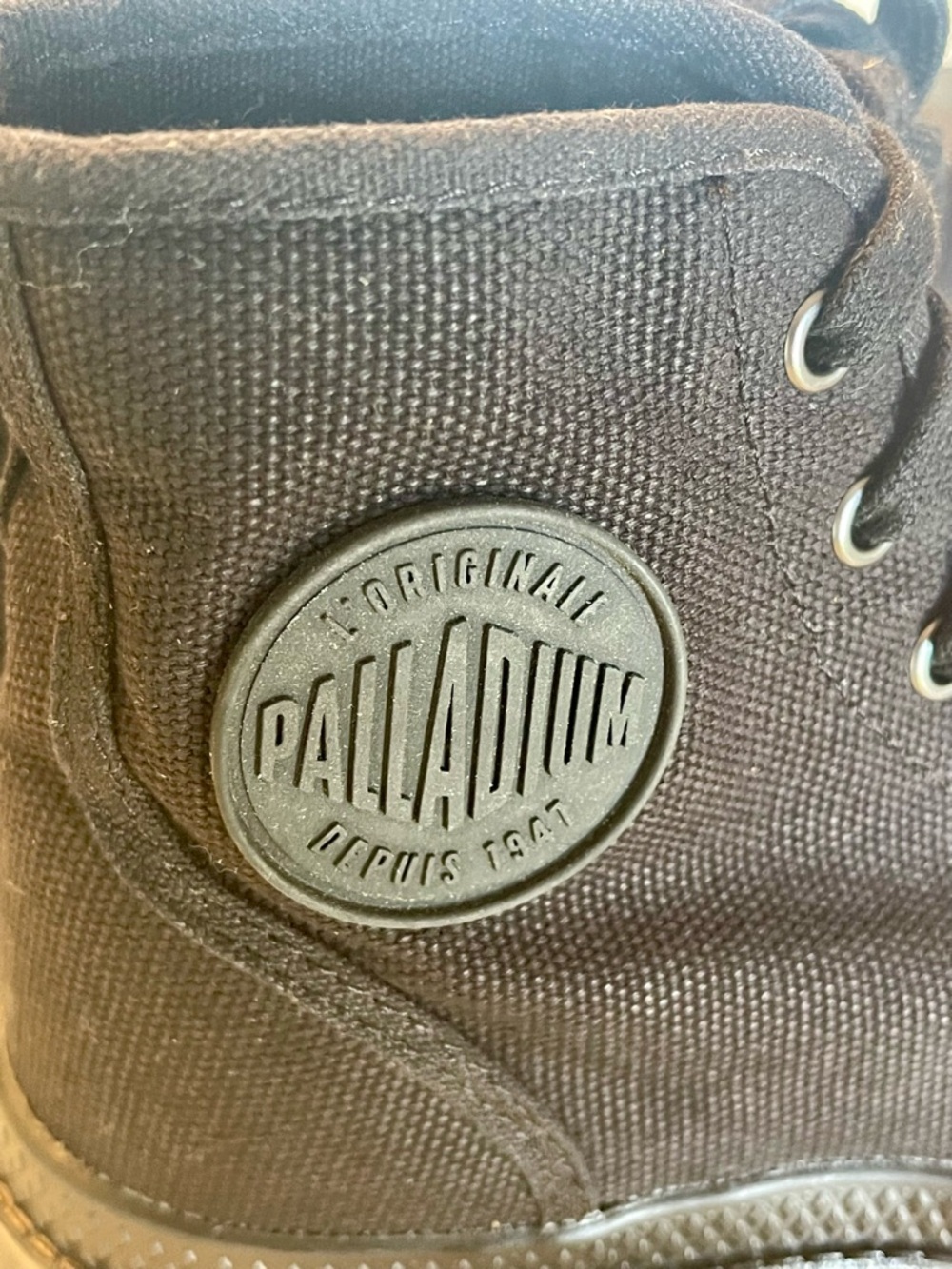 NEW PALLADIUM MENS CANVAS PAMPA HI BOOT BLACK SIZE 7.5 - Picture 10 of 15